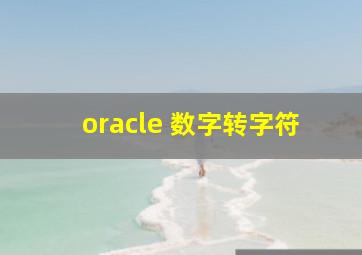 oracle 数字转字符